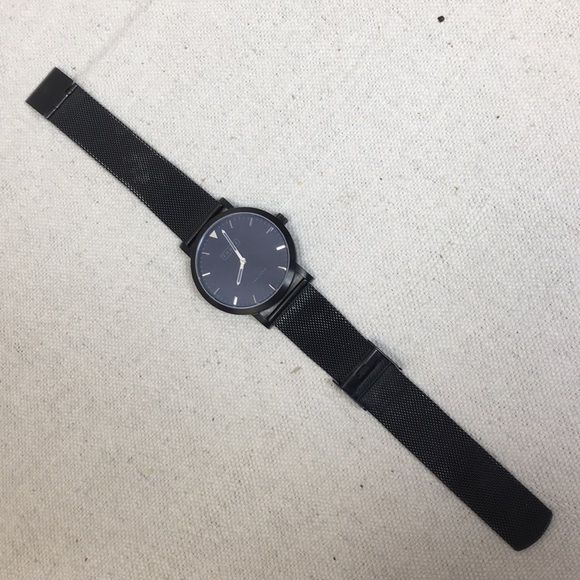 Shore Project Unisex Falmouth black SS mesh watch - Picture 2 of 8